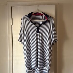 Greyson Navy and White Striped Shirt